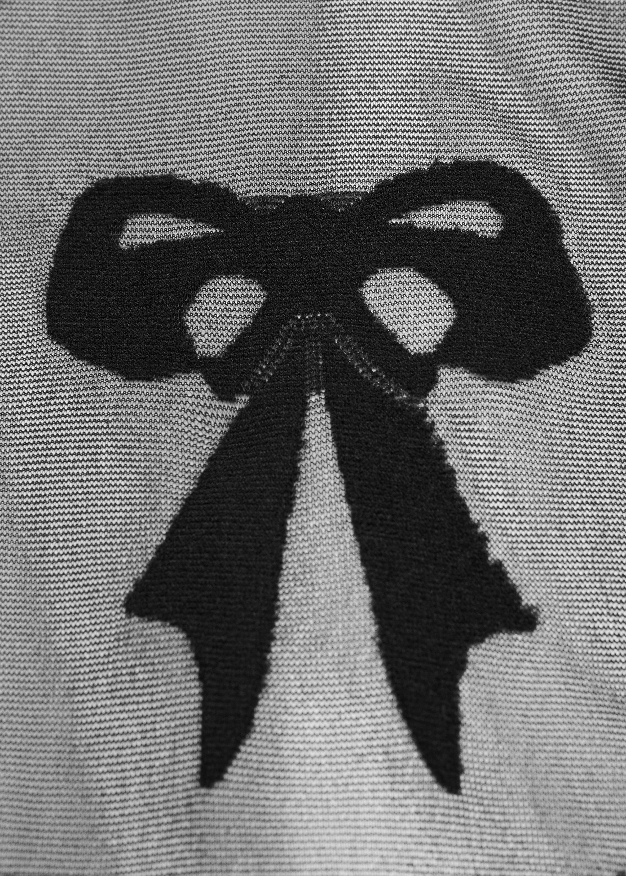 Bas voilés nœuds - Détail de l'article 1, Noir. Ref: 27041293-00.