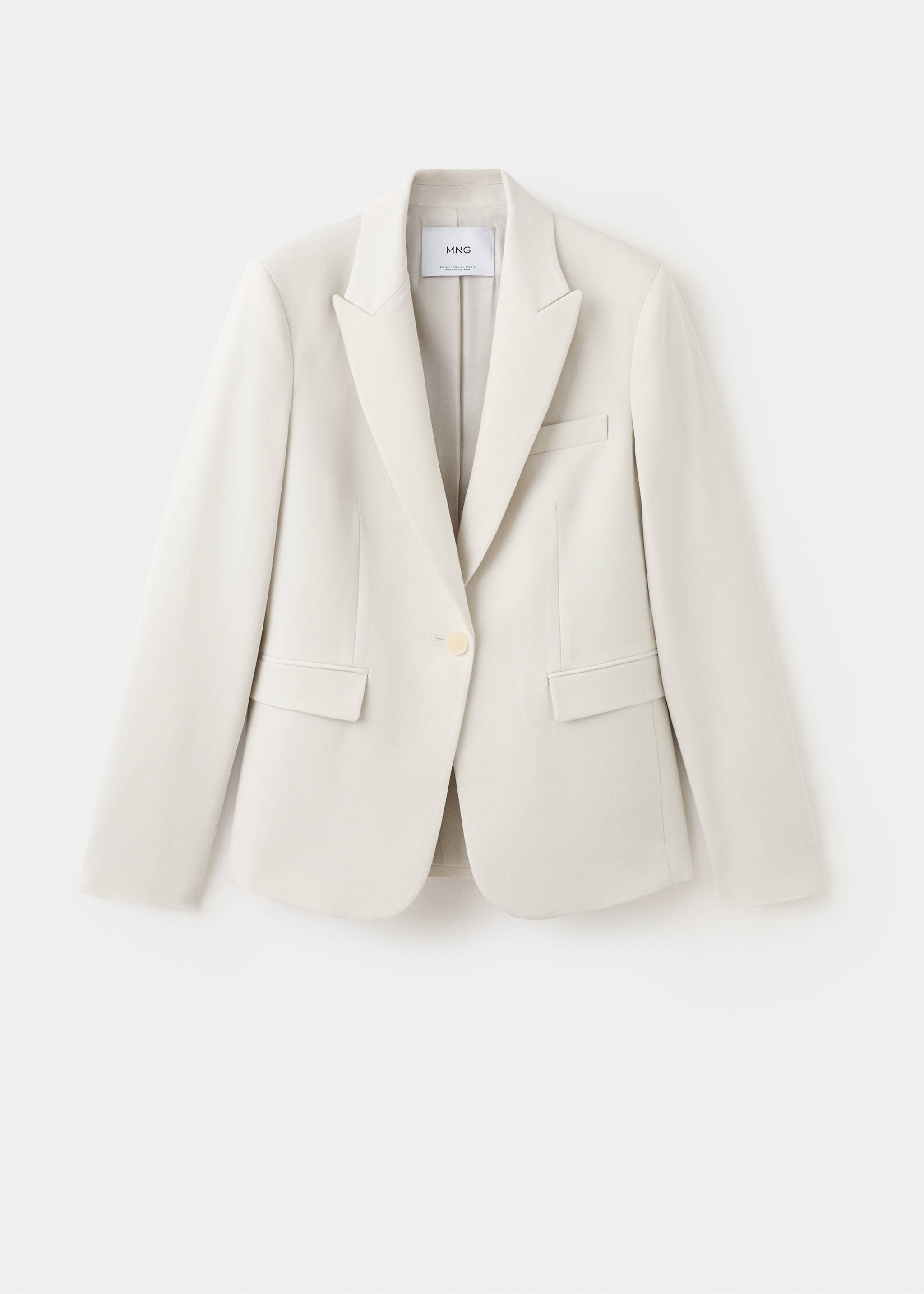 Fitted suit blazer - Article without model, Light/Pastel Grey. Ref: 27041294-00.