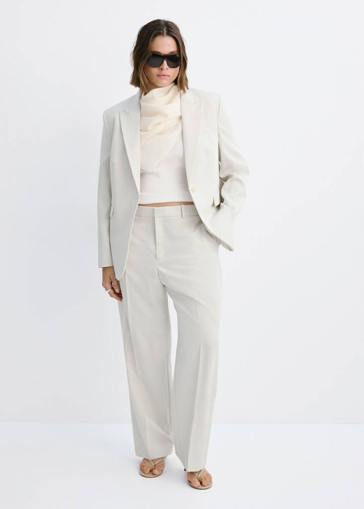 Fitted suit blazer — Light/Pastel Grey