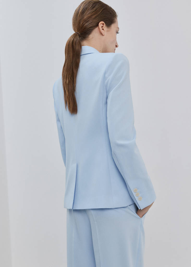 Fitted suit blazer — Blue