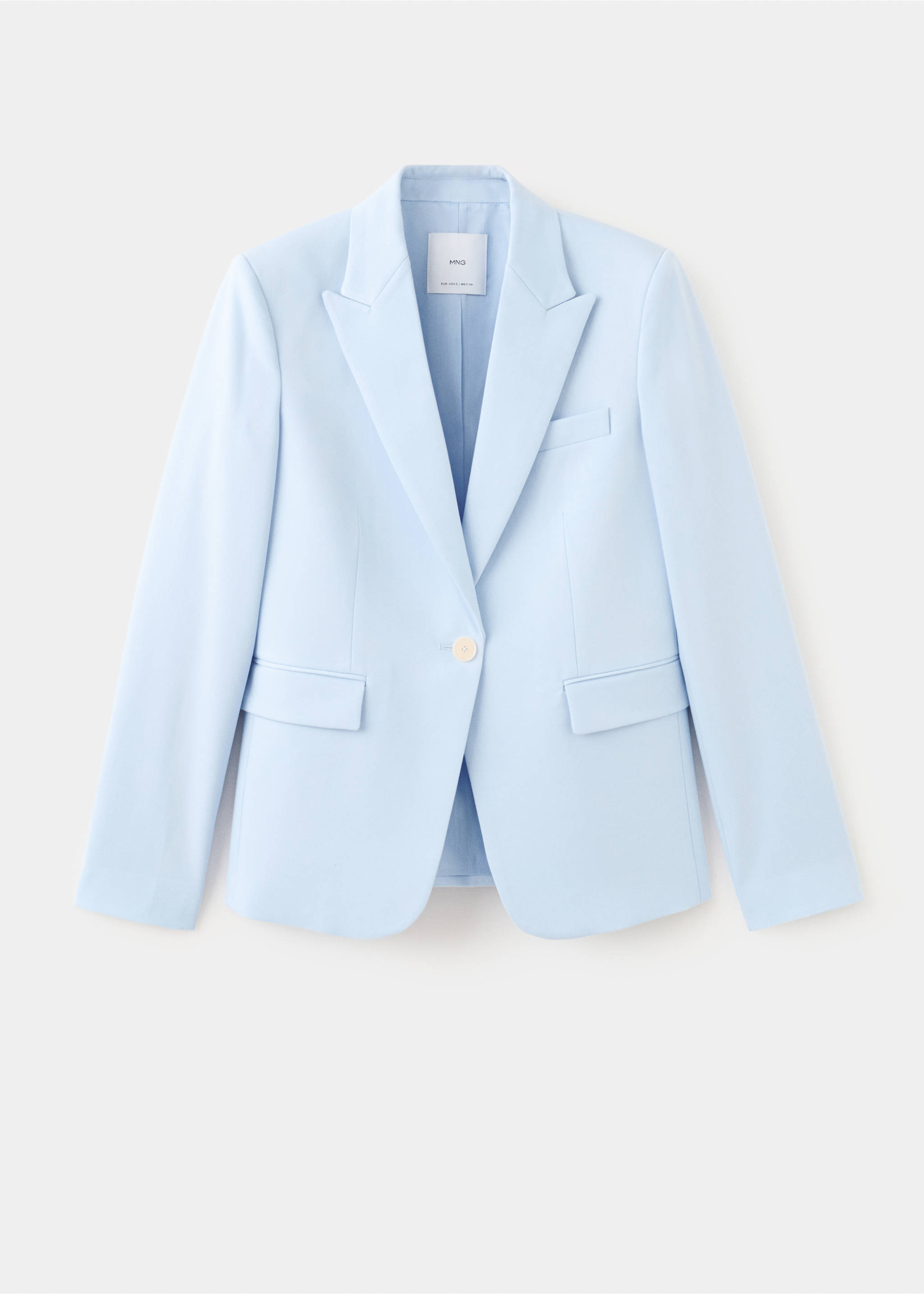 Fitted suit blazer - Article without model, Blue. Ref: 27041294-00.