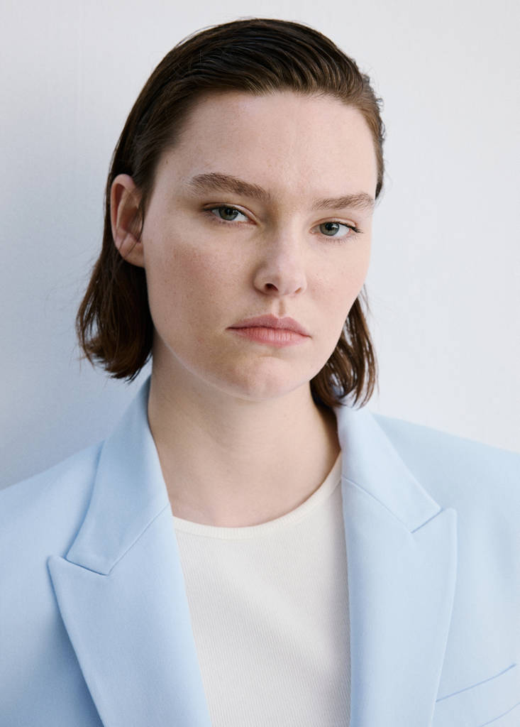 Fitted suit blazer — Blue