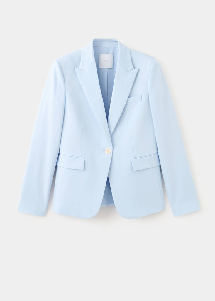 Fitted suit blazer — Blue
