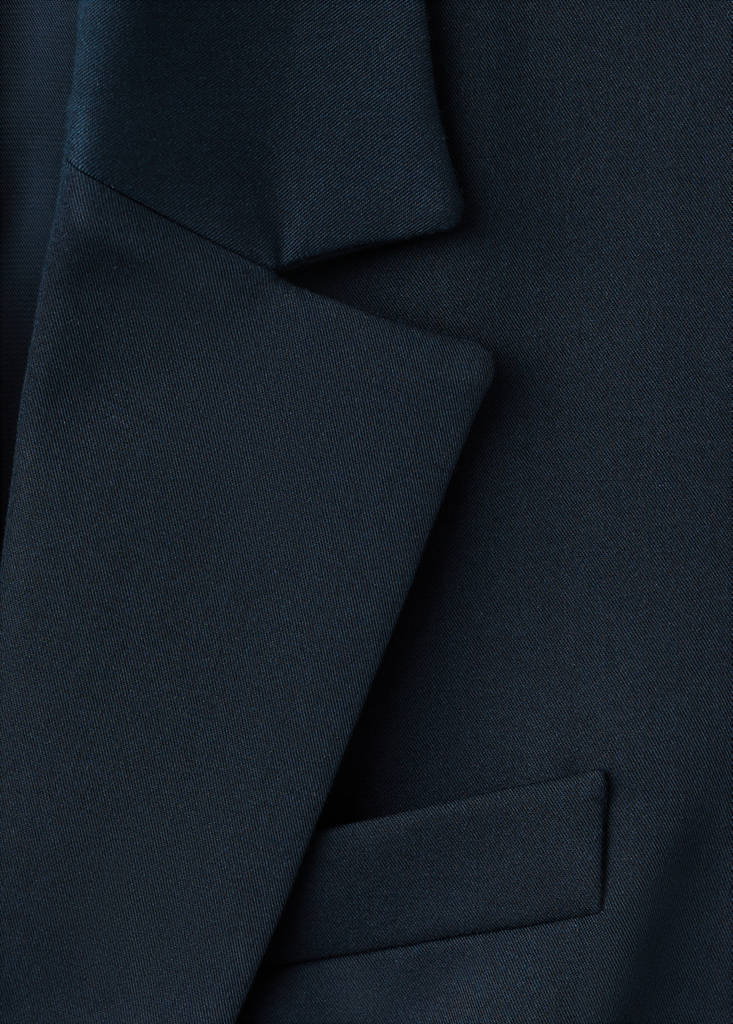 Fitted suit blazer — Dark Navy