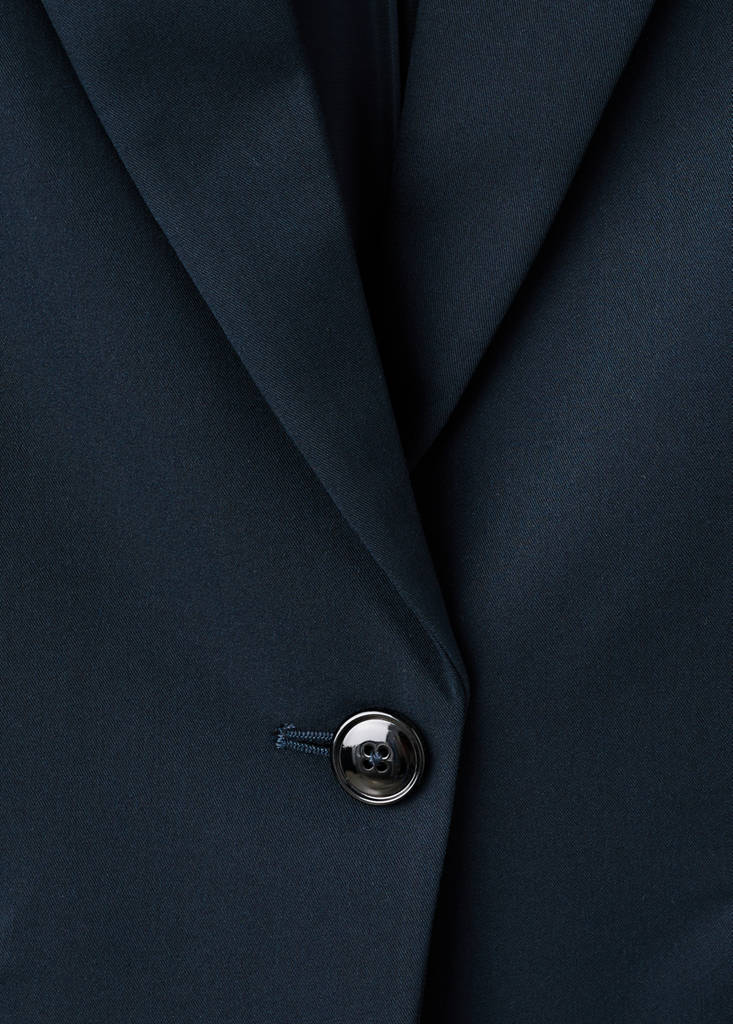 Fitted suit blazer — Dark Navy
