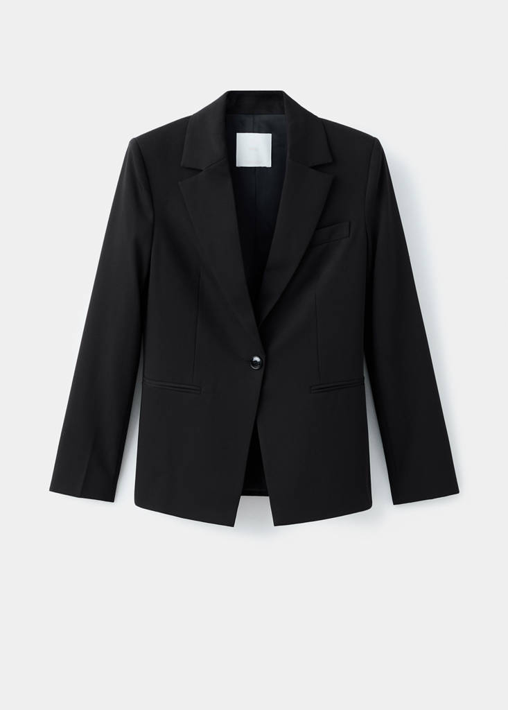 Fitted suit blazer — Black