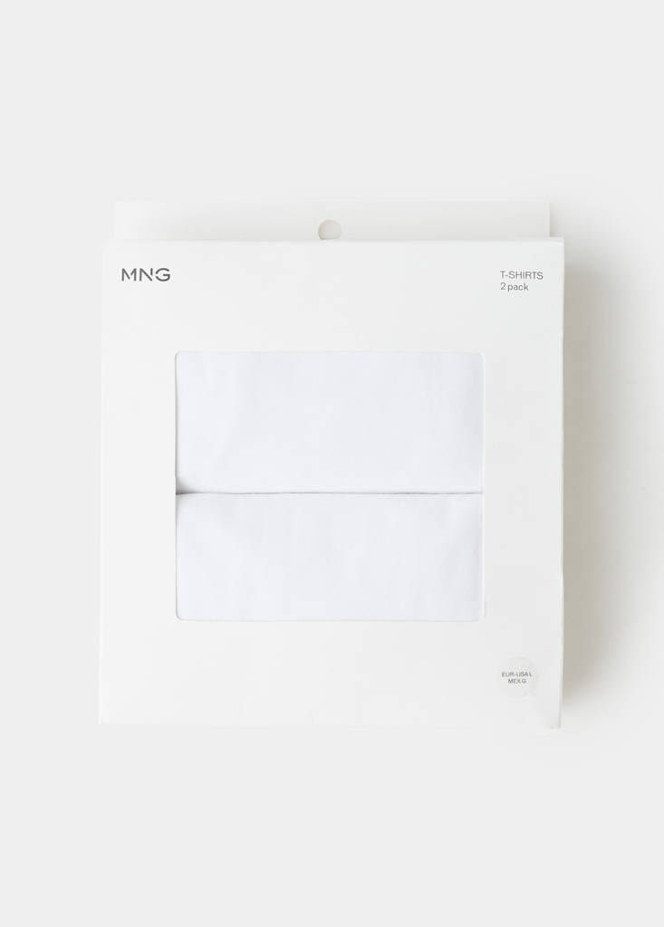 Pack of 2 stretch cotton t-shirts — White