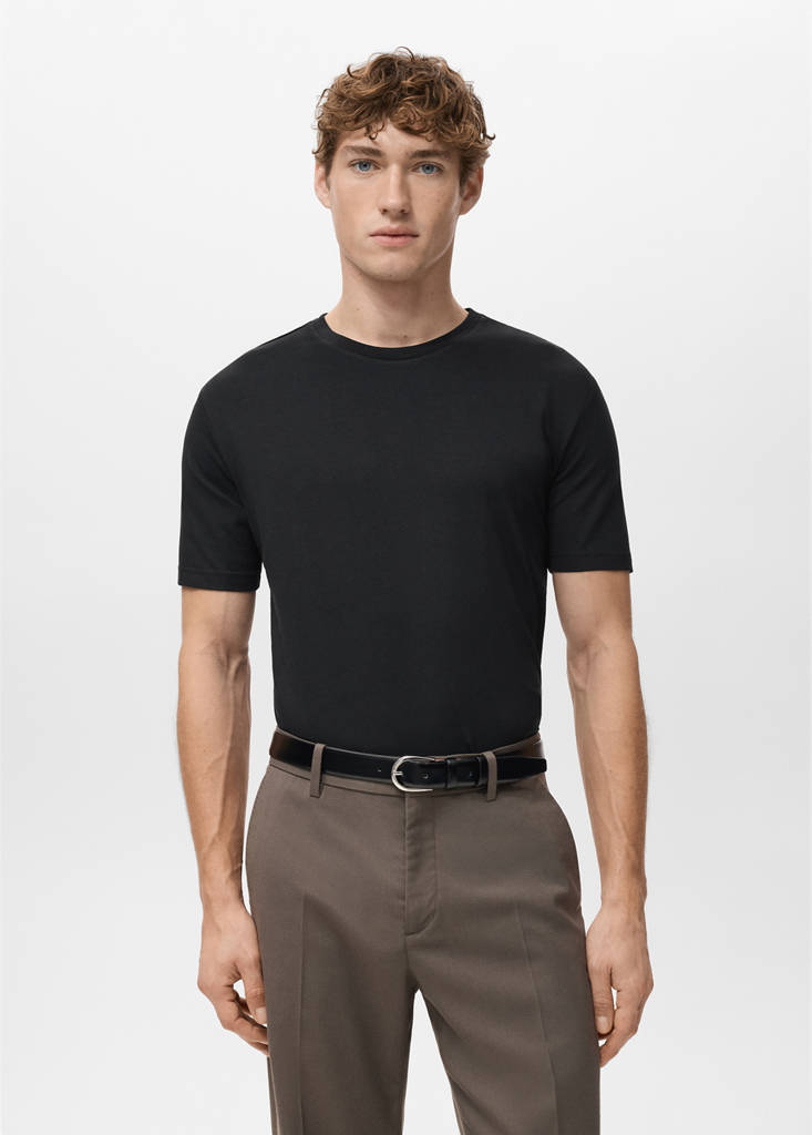 Pack of 2 stretch cotton t-shirts — Black