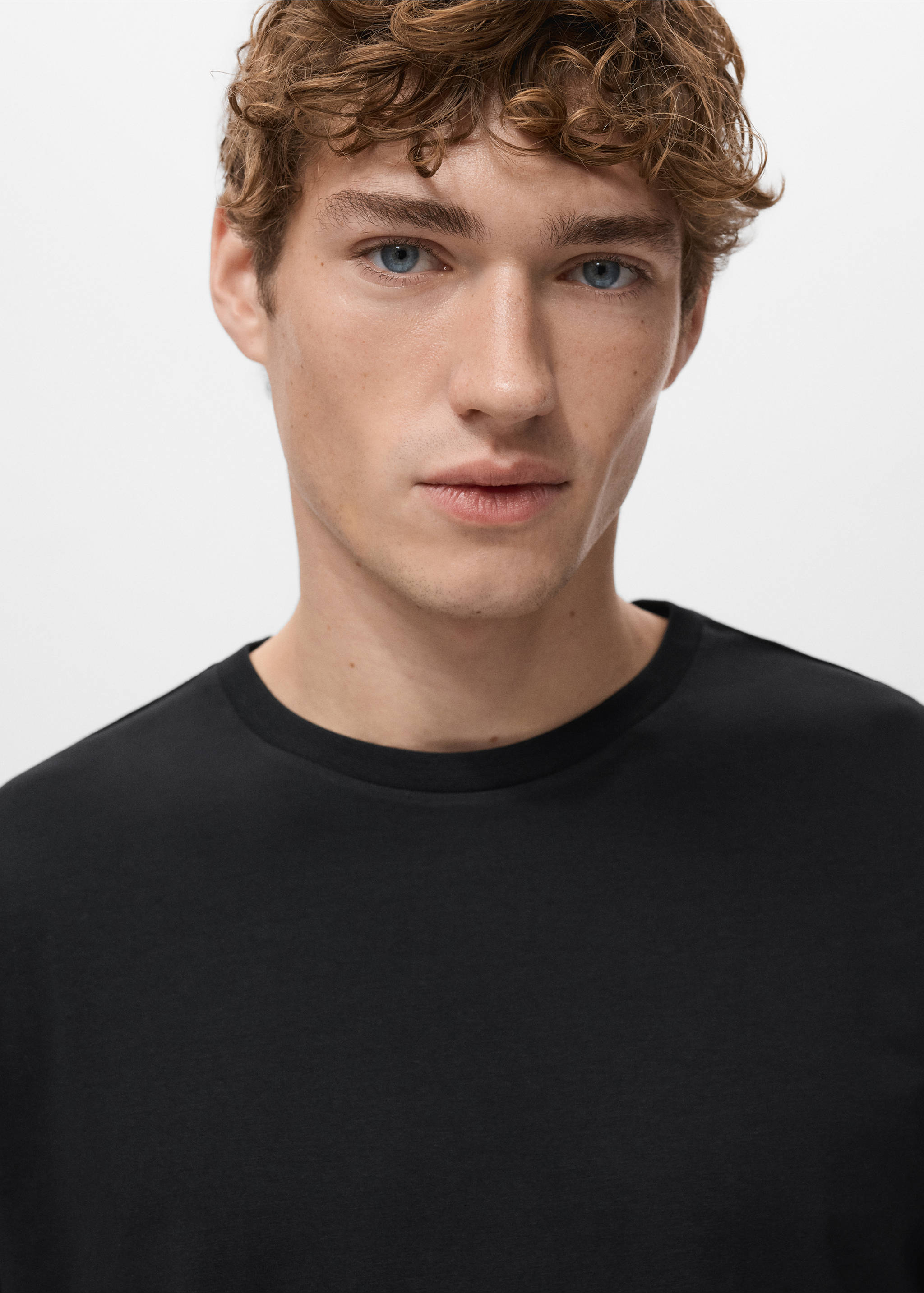 Pack 2 camisetas algodón stretch - Detalle del artículo 1, Negro. Ref: 27041301-00.