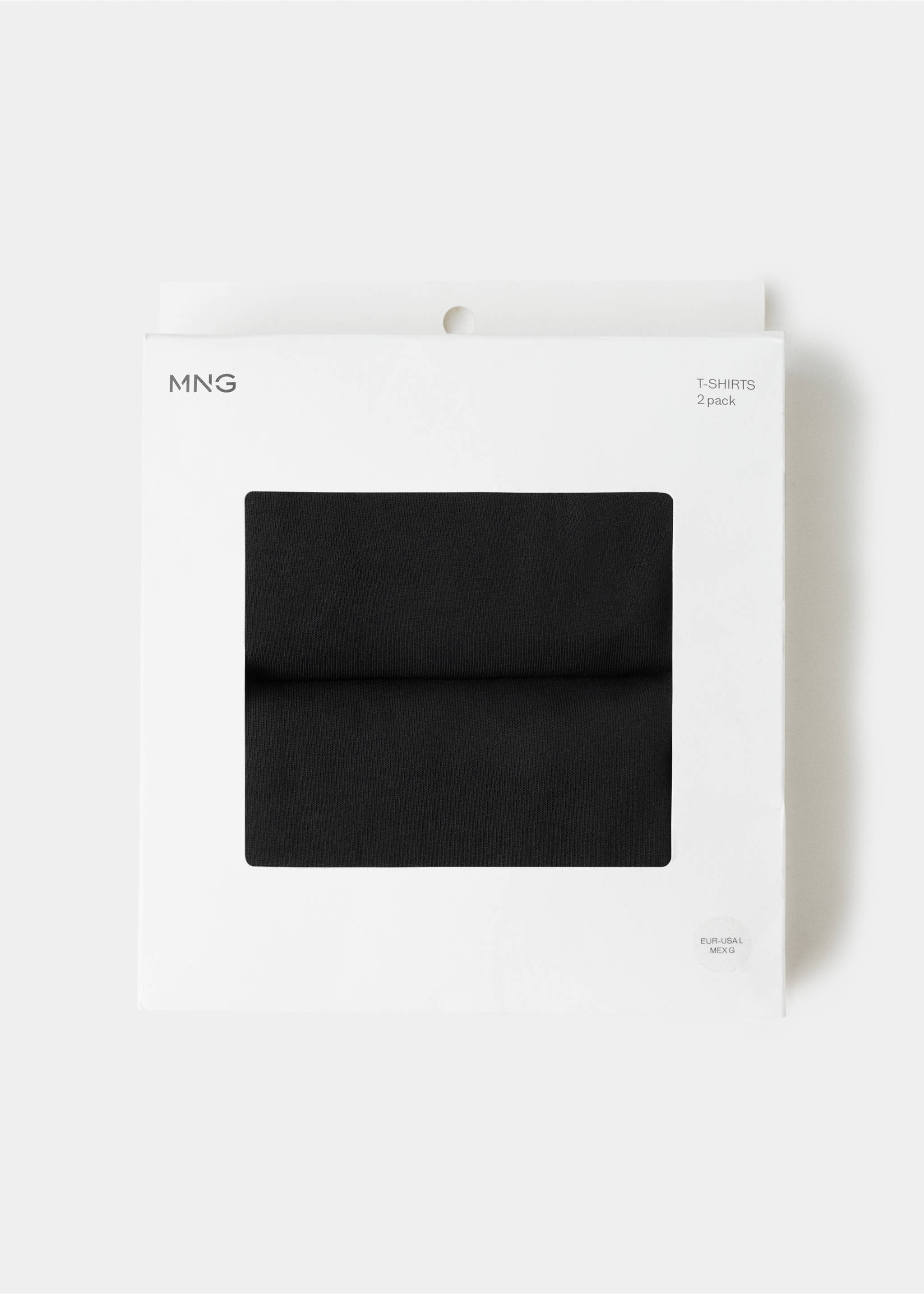 Pack 2 camisetas algodón stretch - Detalle del artículo 0, Negro. Ref: 27041301-00.