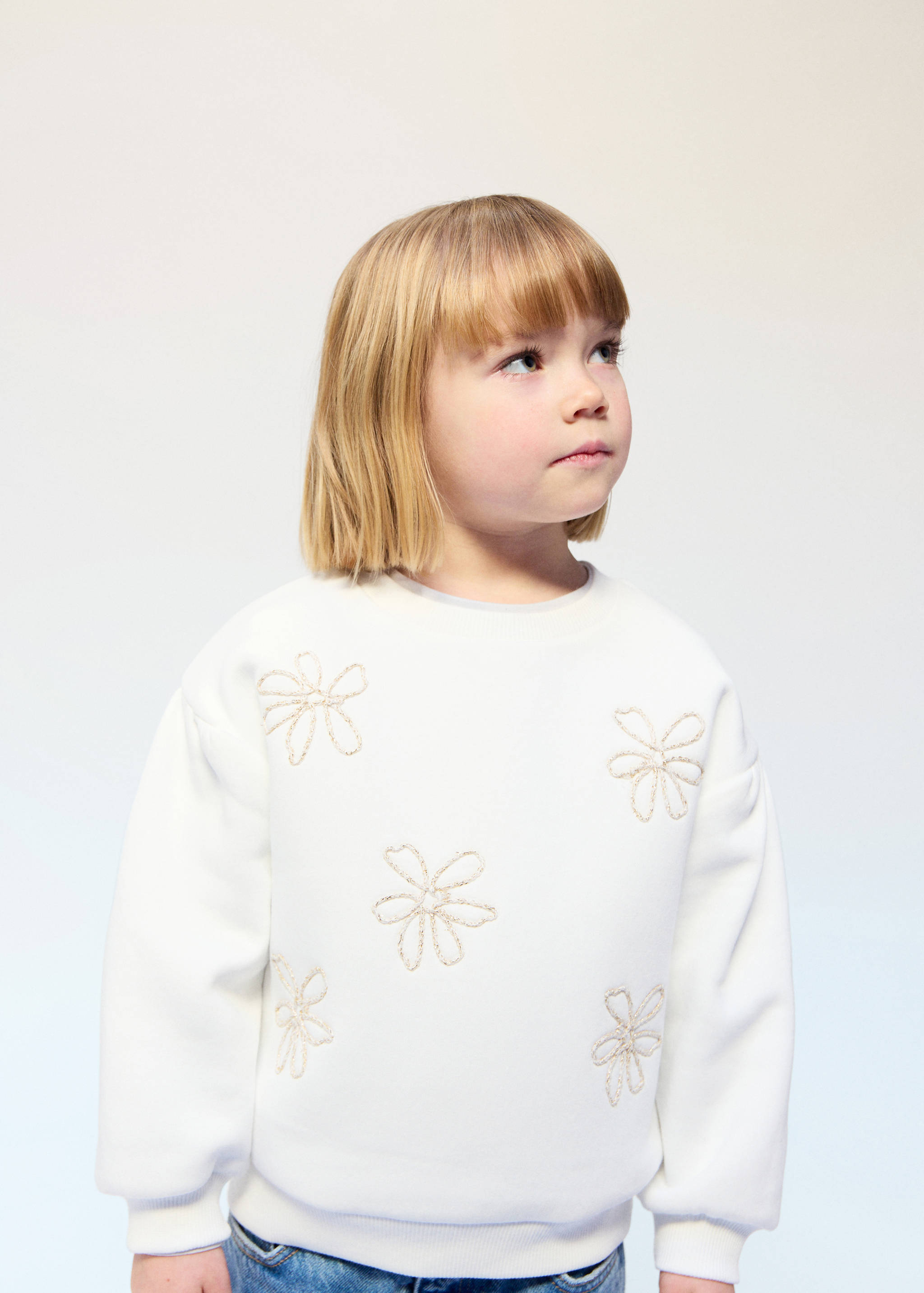 Floral embroidered sweatshirt - Medium plane