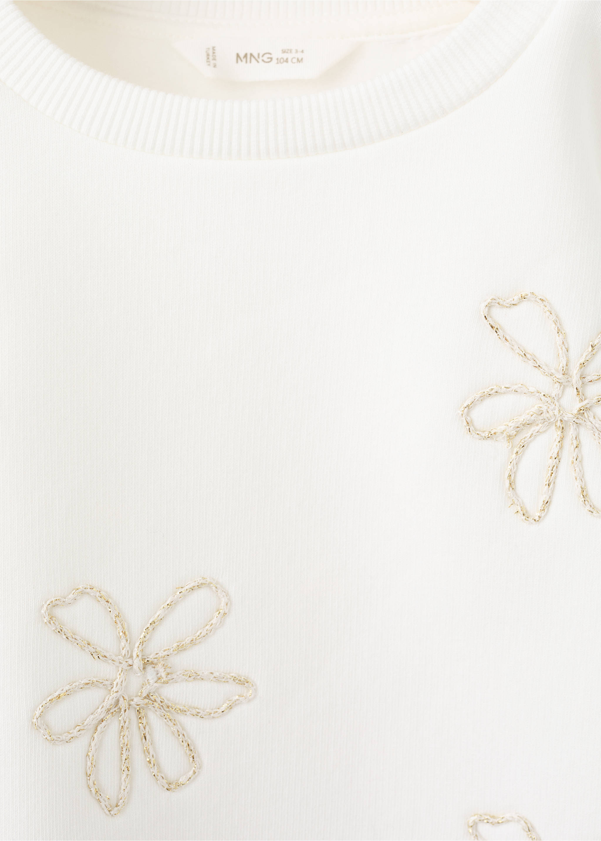 Sweat-shirt broderie florale - Détail de l'article 8, Blanc cassé. Ref: 27041302-00.