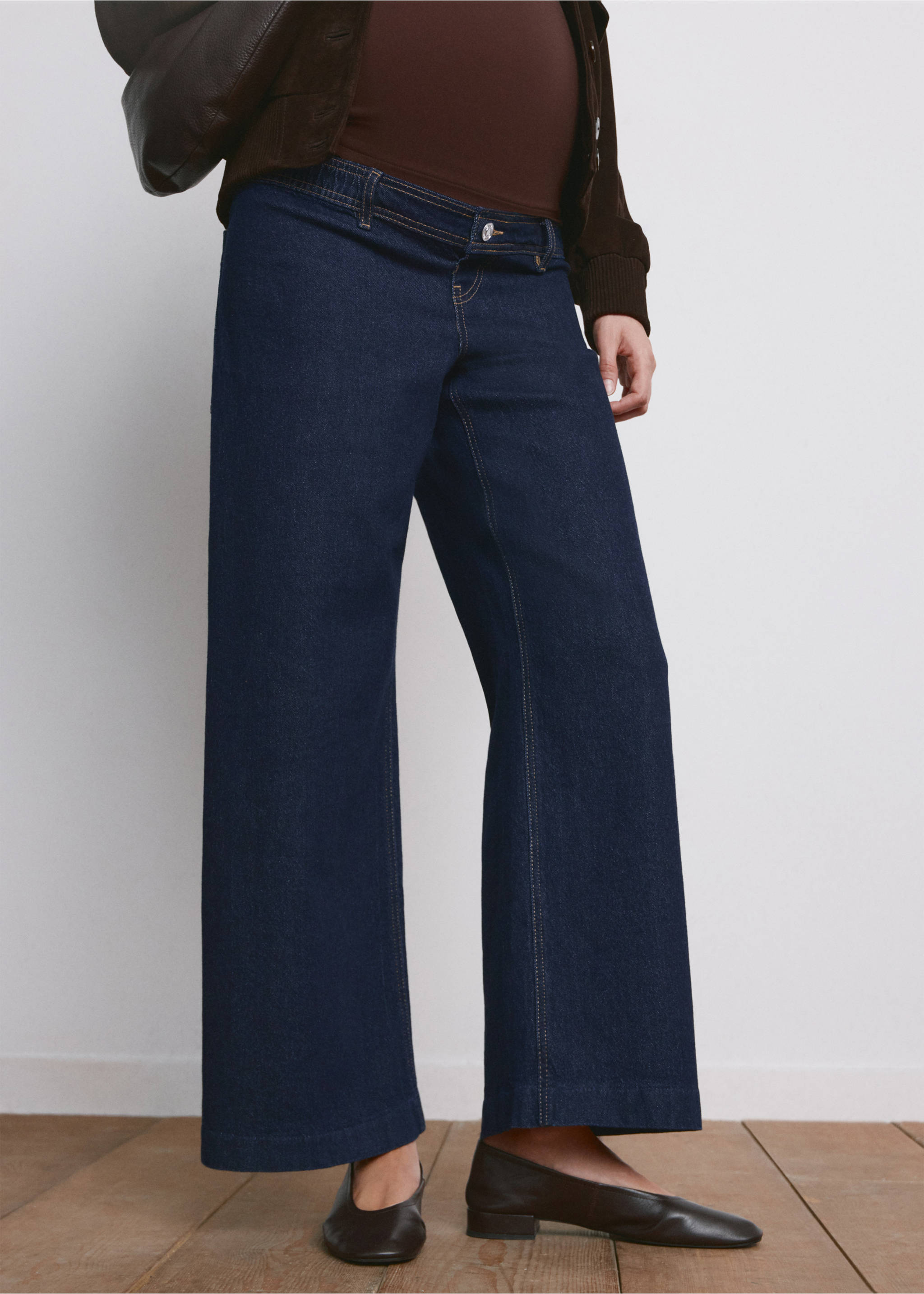 Wide leg maternity jeans - Medium plane, Open Blue. Ref: 27041303-00.