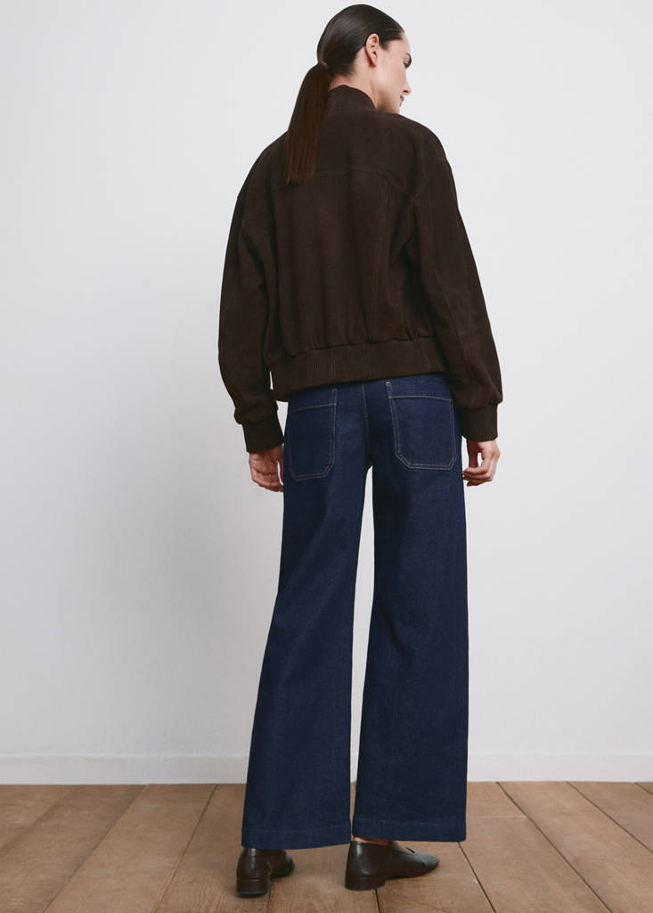 Wide leg maternity jeans — Open Blue
