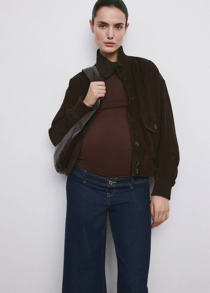 Wide leg maternity jeans — Open Blue