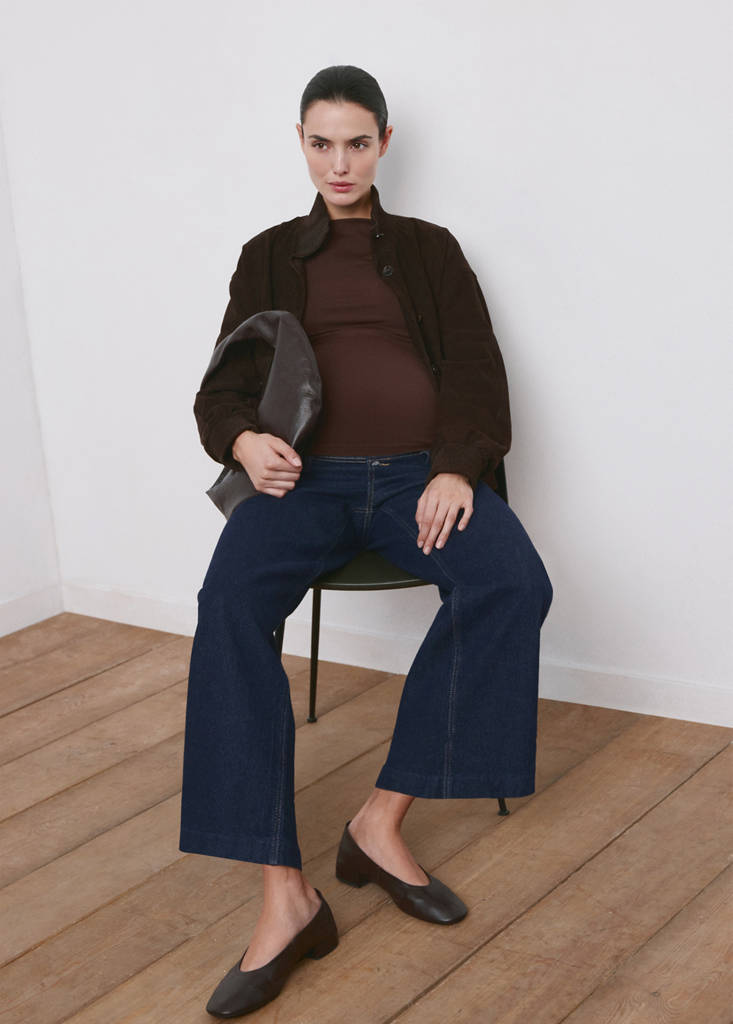 Wide leg maternity jeans — Open Blue