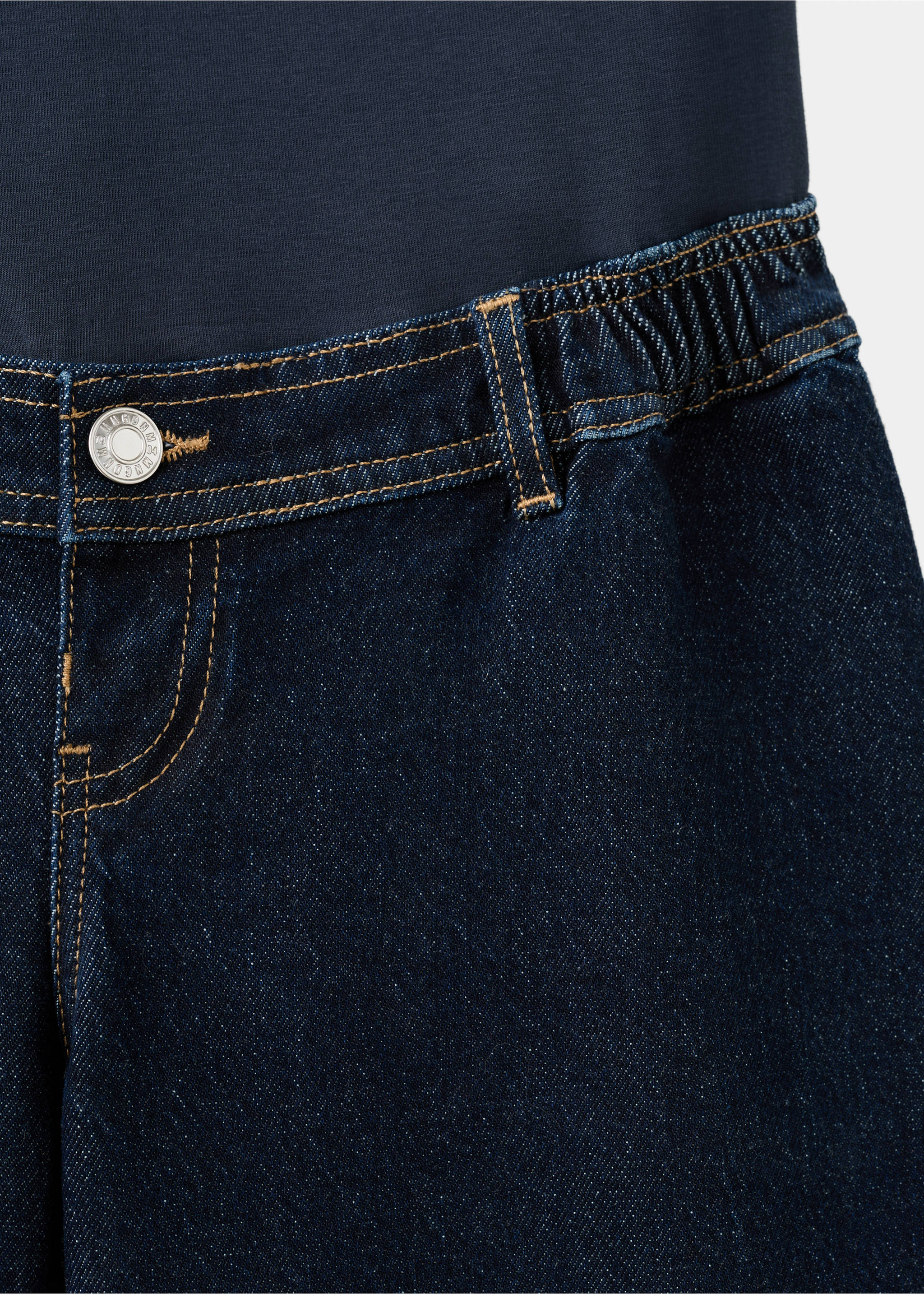 Wide leg maternity jeans - Details of the article 8, Open Blue. Ref: 27041303-00.