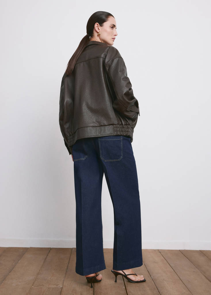 Wide leg premamá jeans with pockets — Open Blue