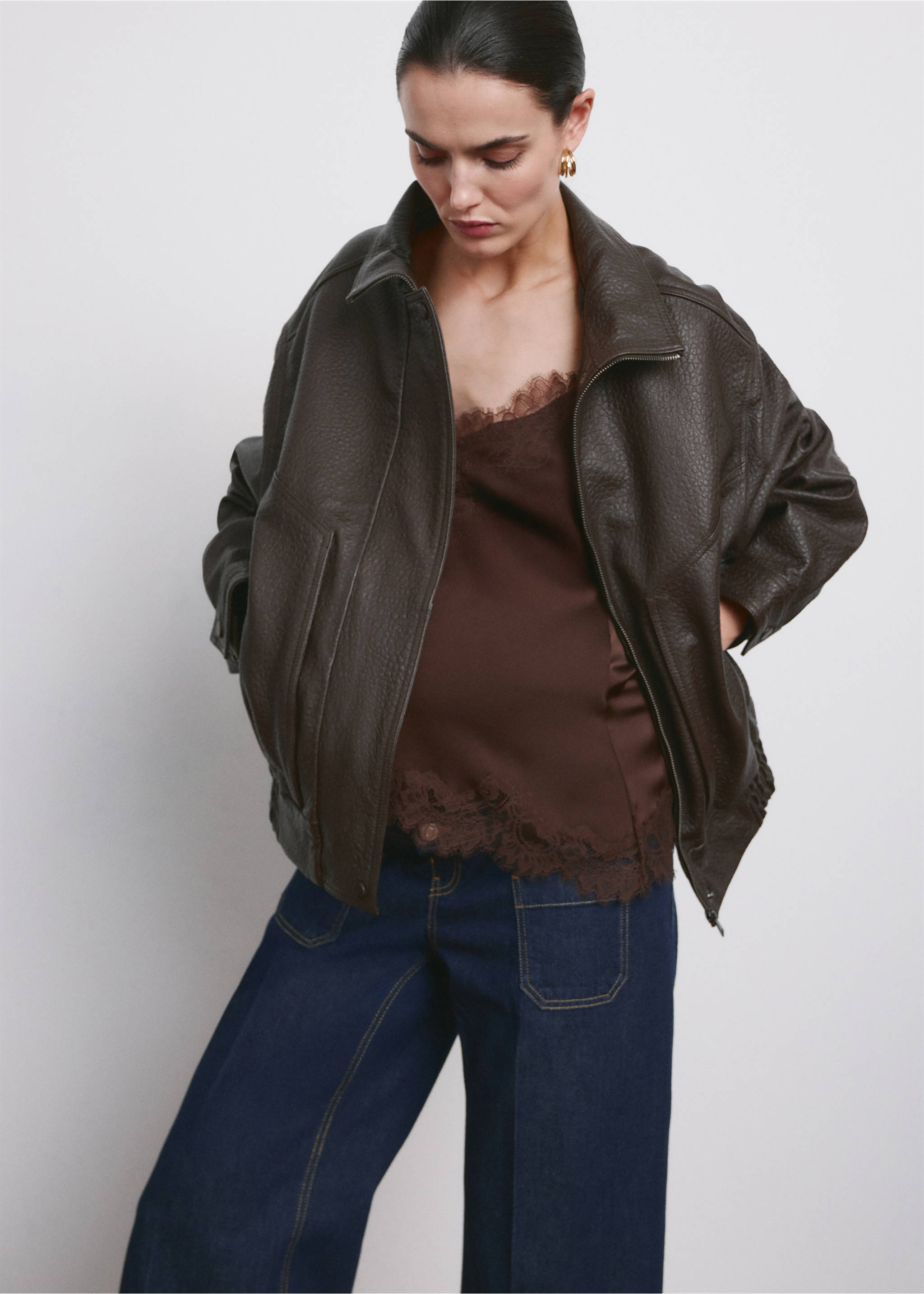 Jeans wide leg bolsillos premamá - Detalle del artículo 1, Azul. Ref: 27041304-00.