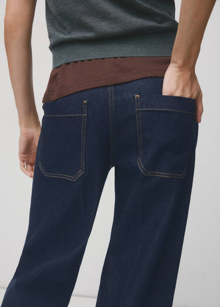 Wide leg premamá jeans with pockets — Open Blue