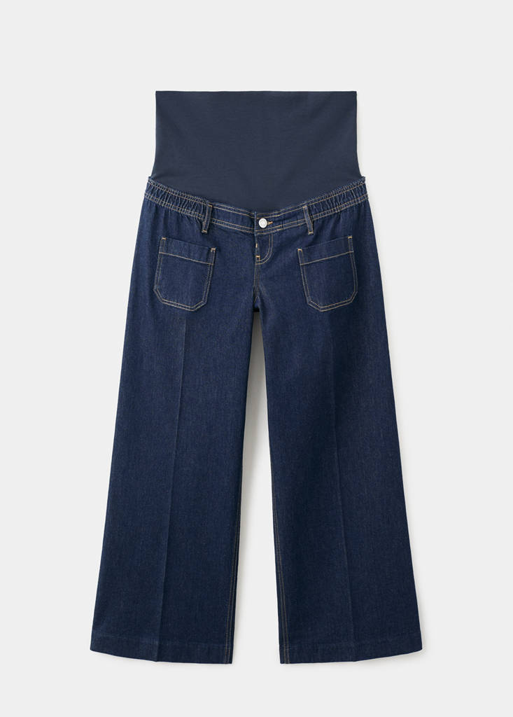 Wide leg premamá jeans with pockets — Open Blue