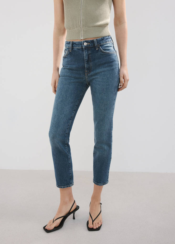 Claudia Slim-Fit Cropped Jeans