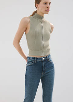 Claudia slim-fit cropped jeans — Dark Blue 4