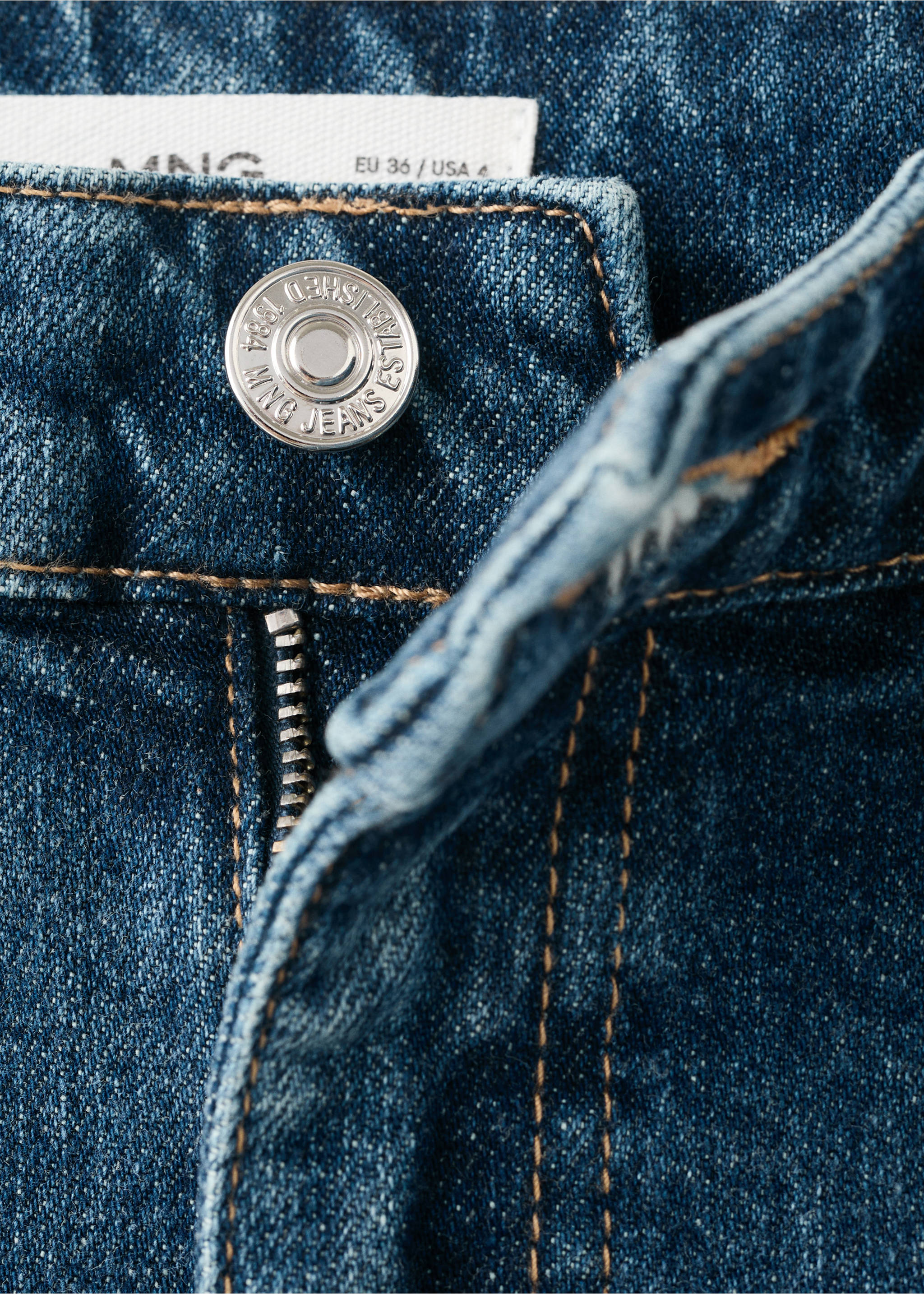 Claudia slim-fit cropped jeans - Details of the article 8, Dark Blue. Ref: 27041305-00.