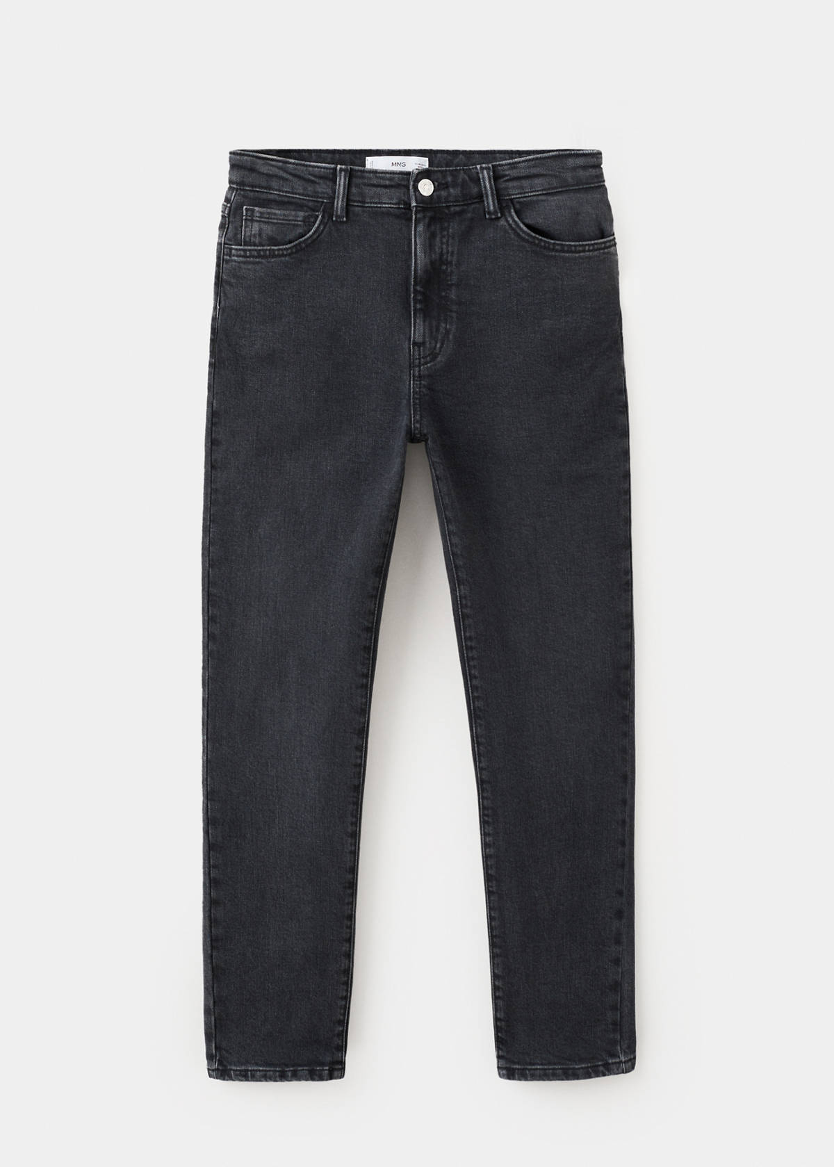 Claudia slim-fit cropped jeans — Black denim