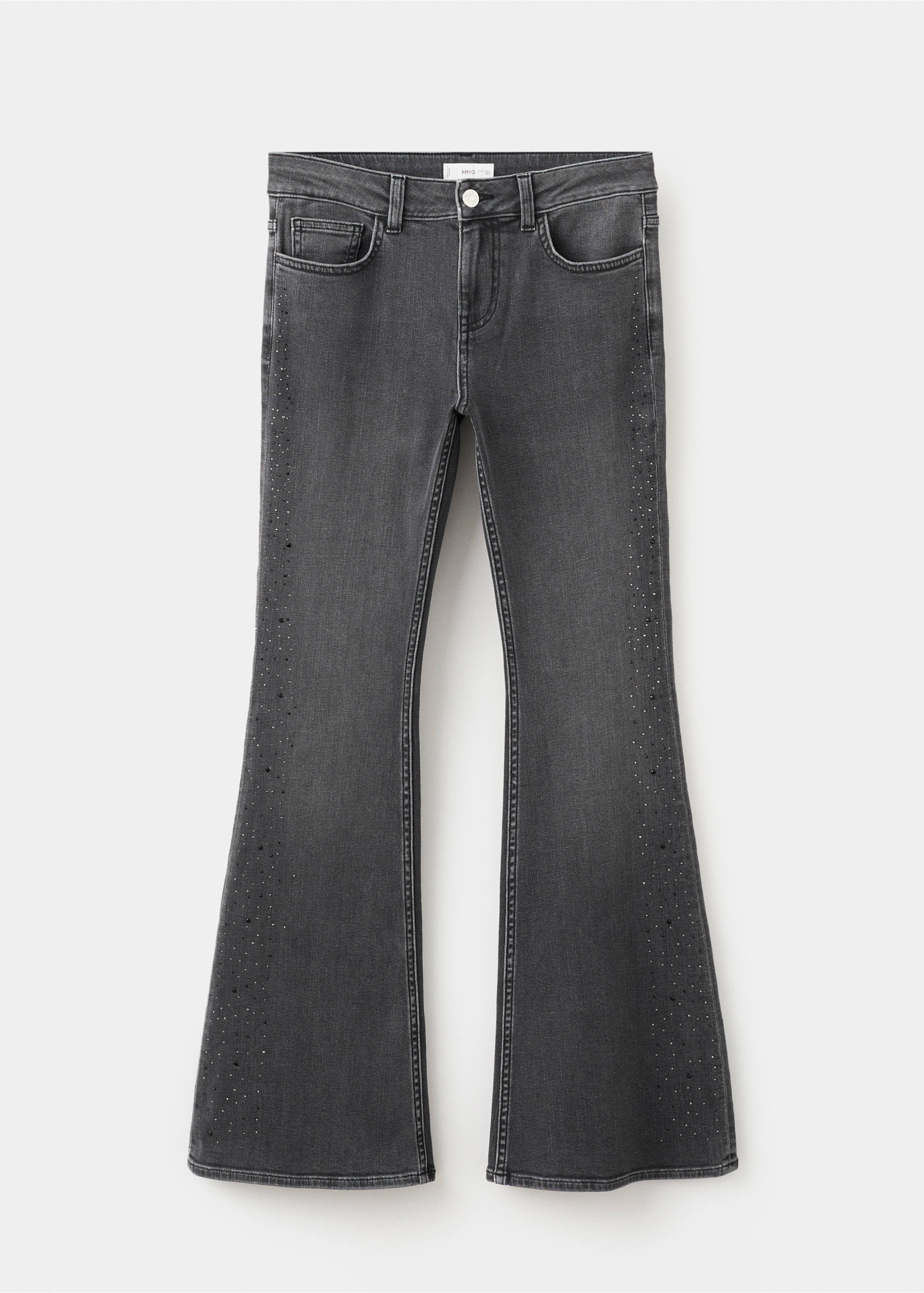Jeans flare strass - Artículo sin modelo, Denim negro. Ref: 27041307-00.