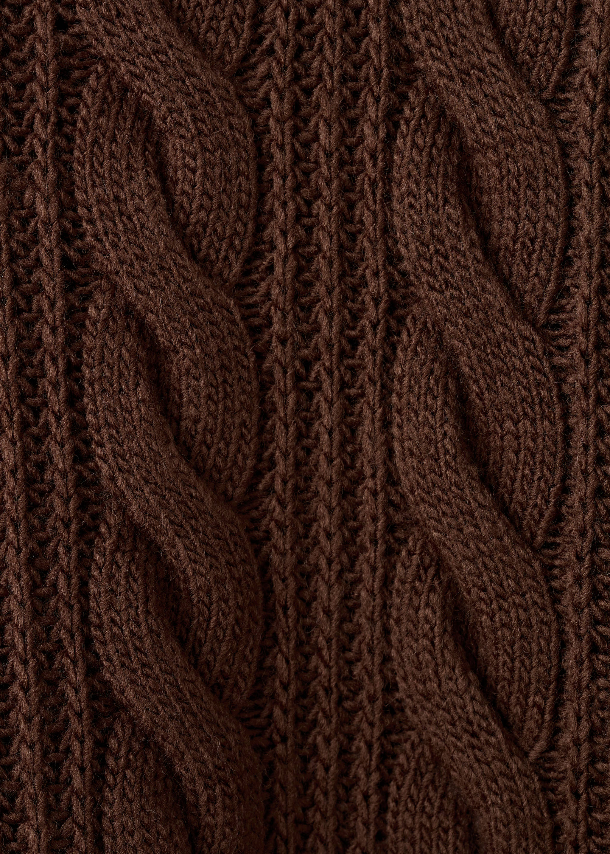 Zopfmuster-Pullover mit V-Ausschnitt - Detail des Artikels 0