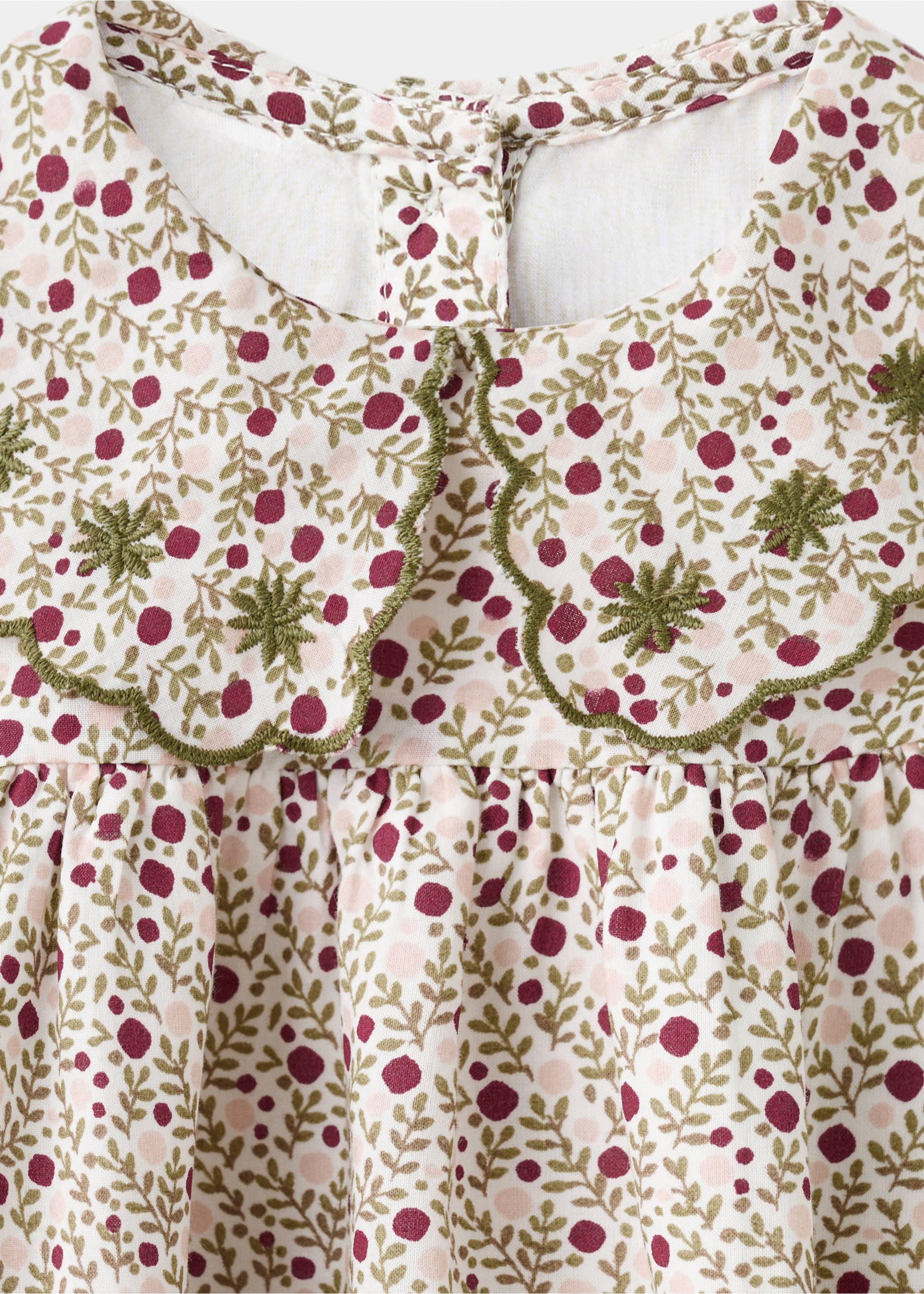 Vestido y ranita detalles bordados - Detalle del artículo 8, Blanco roto. Ref: 27041309-00.