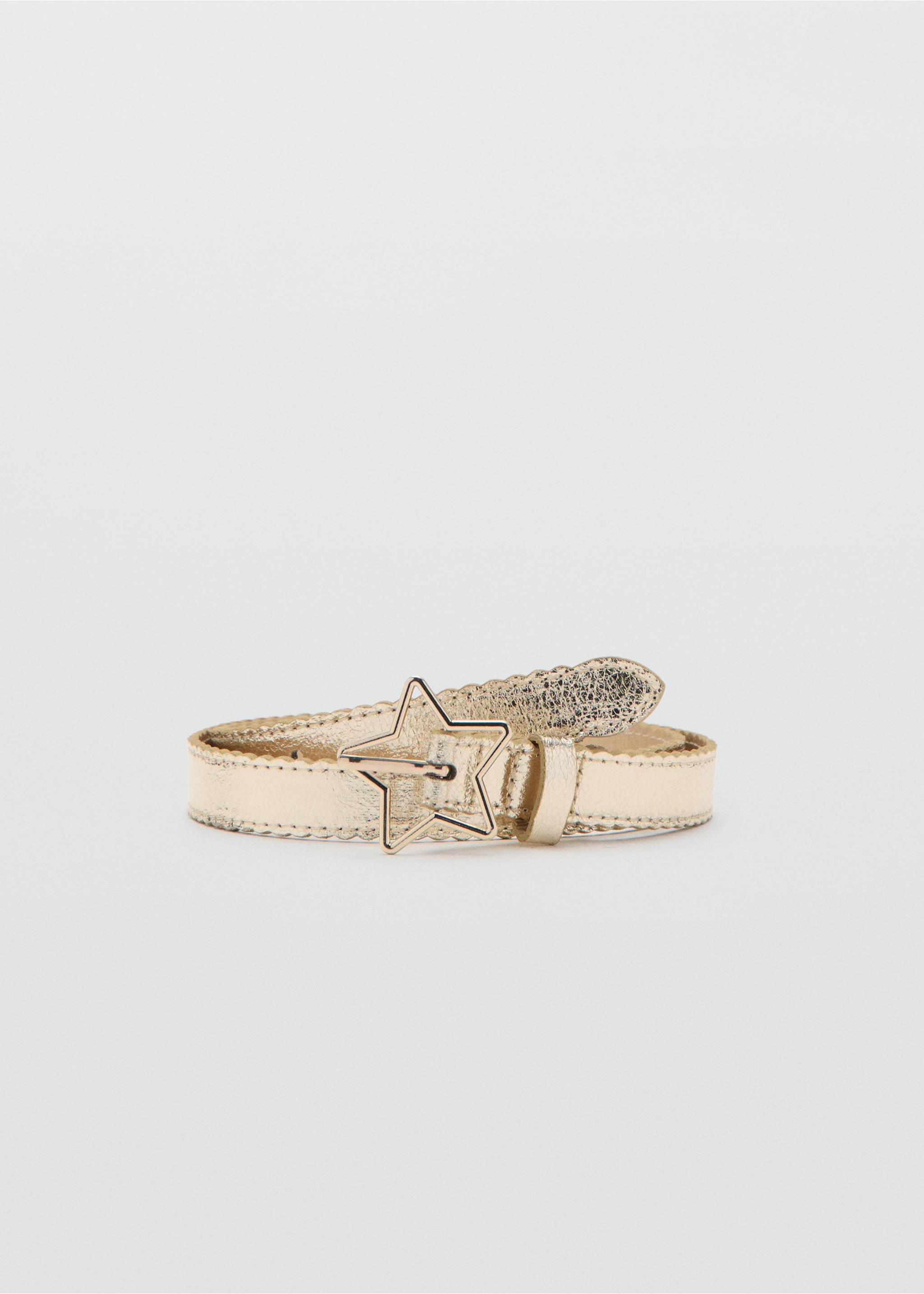 Belt with star buckle - Article without model, Gold. Ref: 27041312-00.