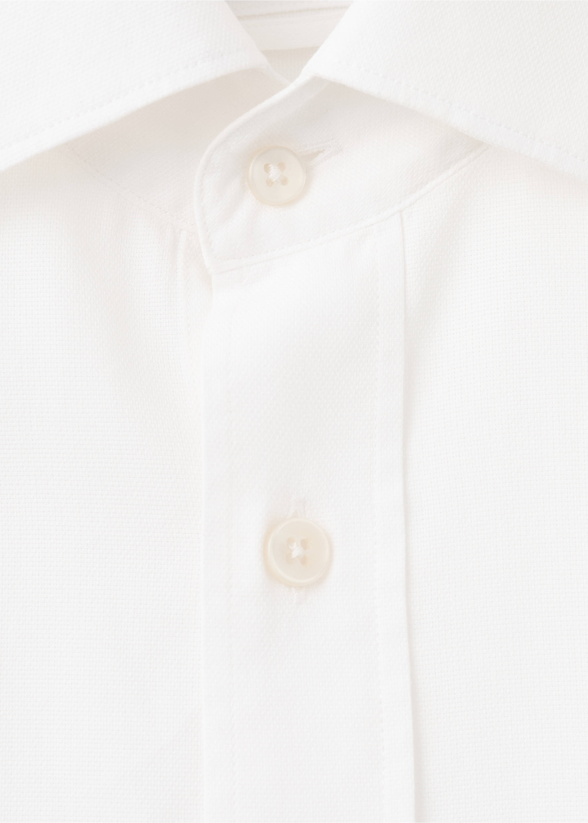 Chemise 100 % coton slim-fit - Détail de l'article 8, Blanc. Ref: 27041314-00.