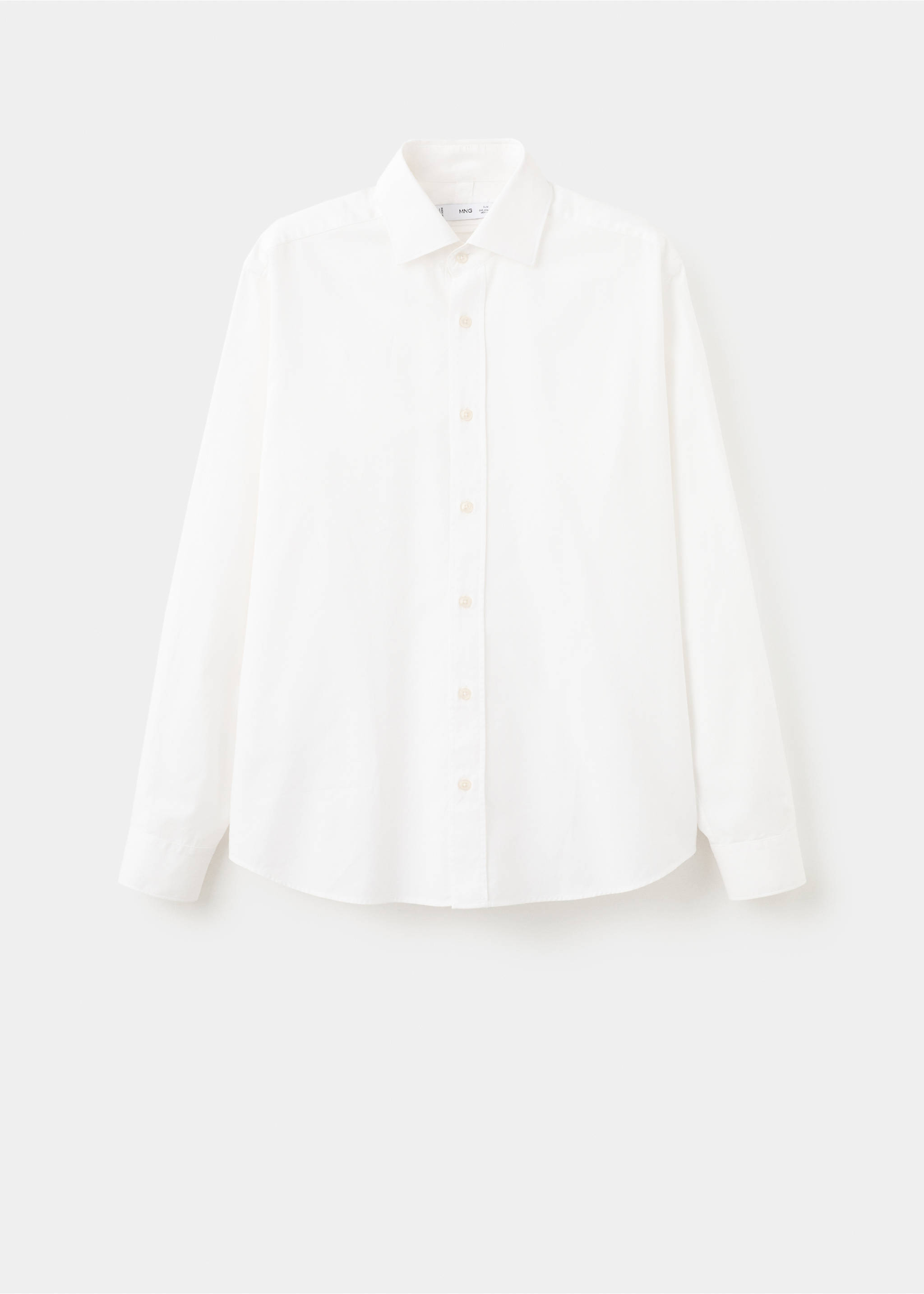 Camisa 100% algodón slim fit - Artículo sin modelo, Blanco. Ref: 27041314-00.