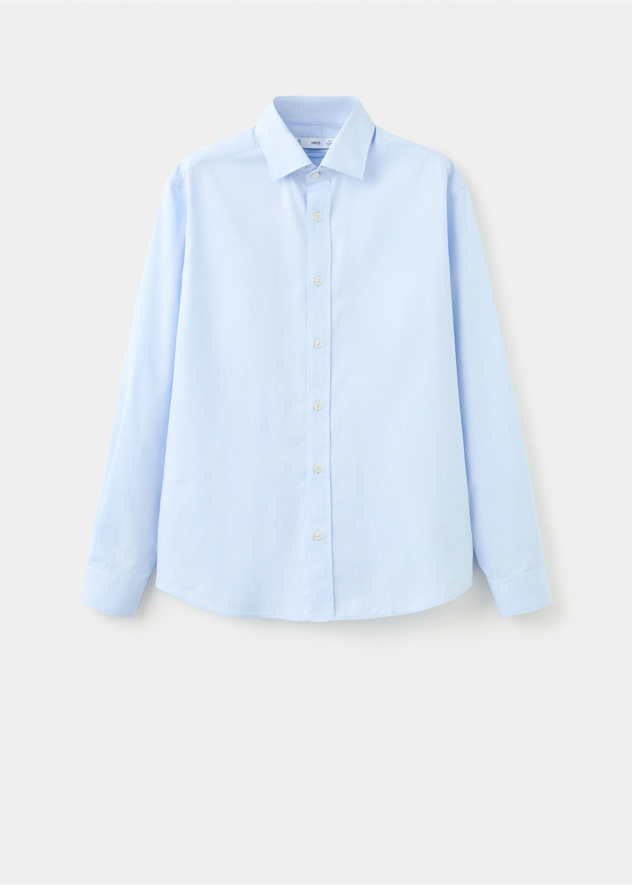 Camisa 100% algodón slim fit - Artículo sin modelo, Azul celeste. Ref: 27041314-00.