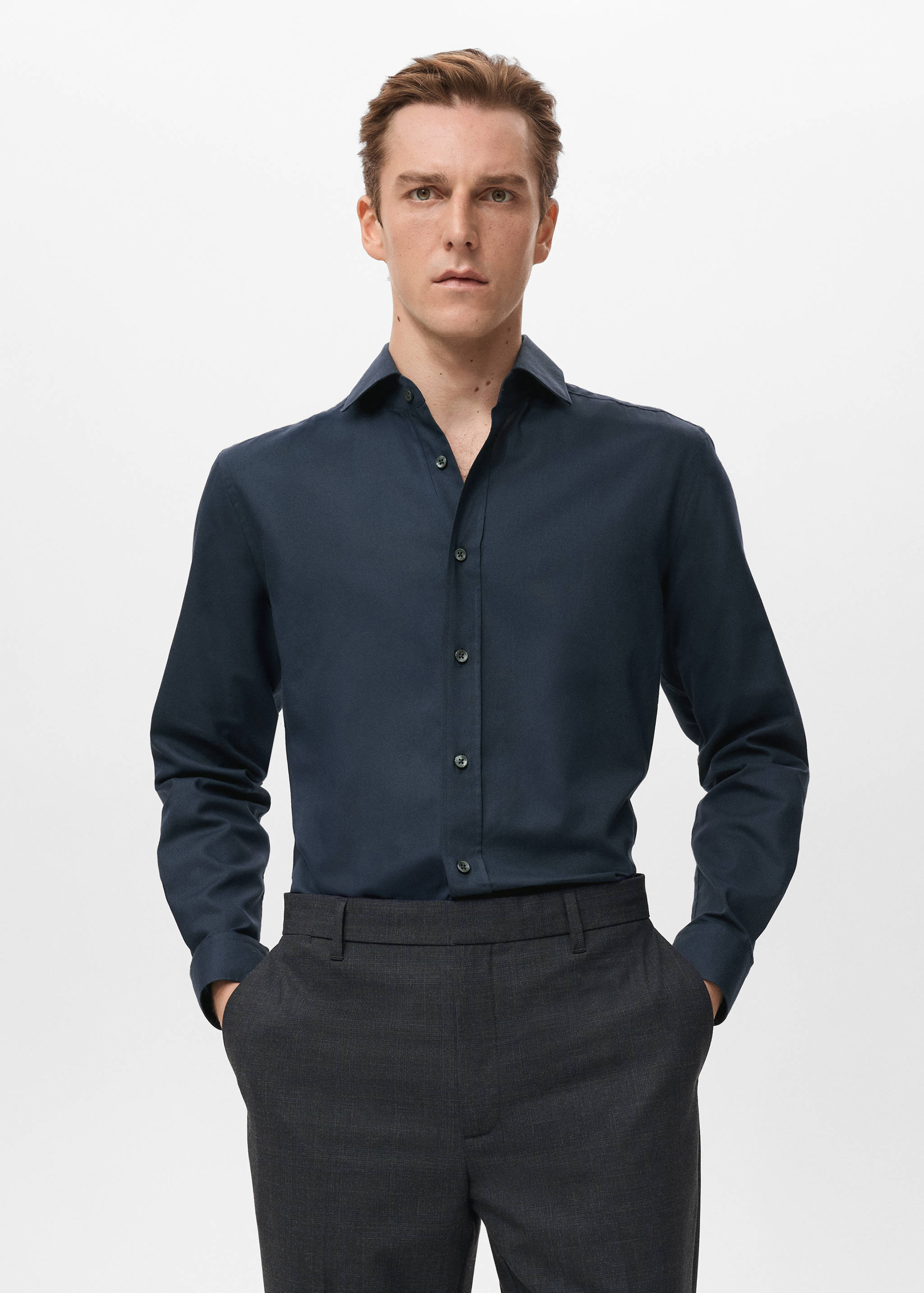 Chemise 100 % coton slim-fit - Plan moyen