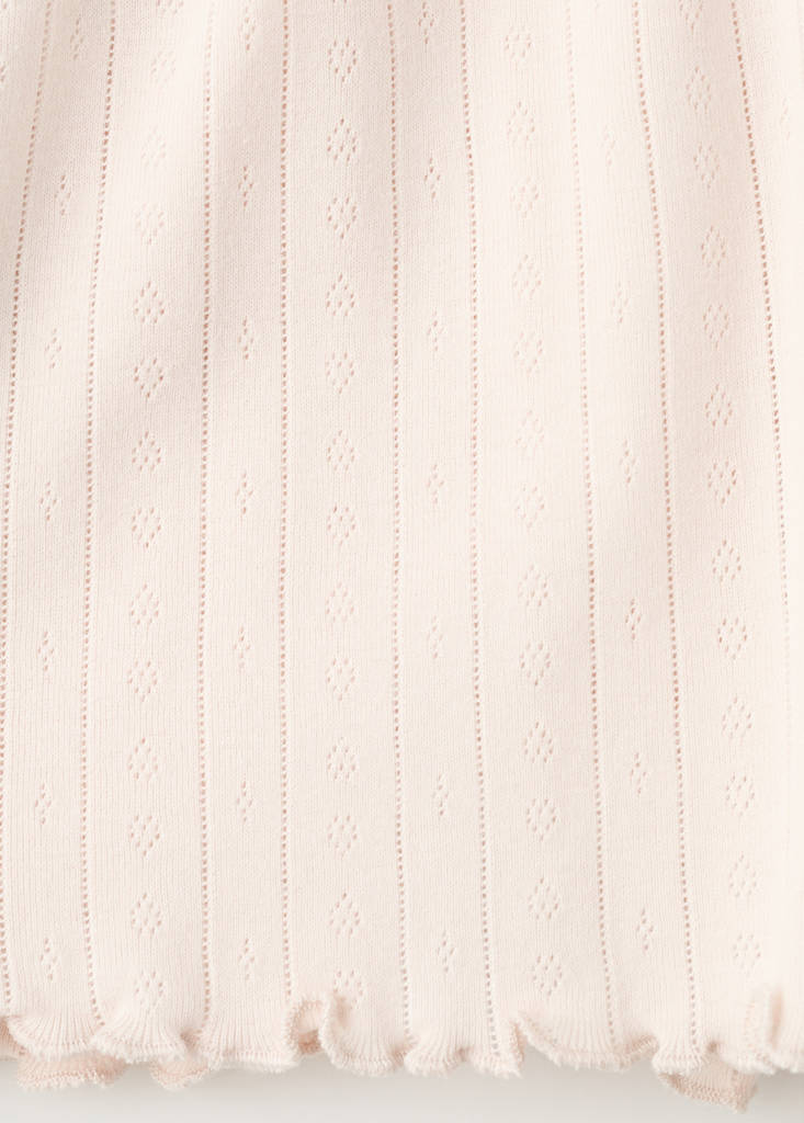 Openwork cotton shorts — Pink