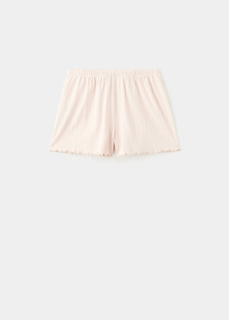 Openwork cotton shorts — Pink