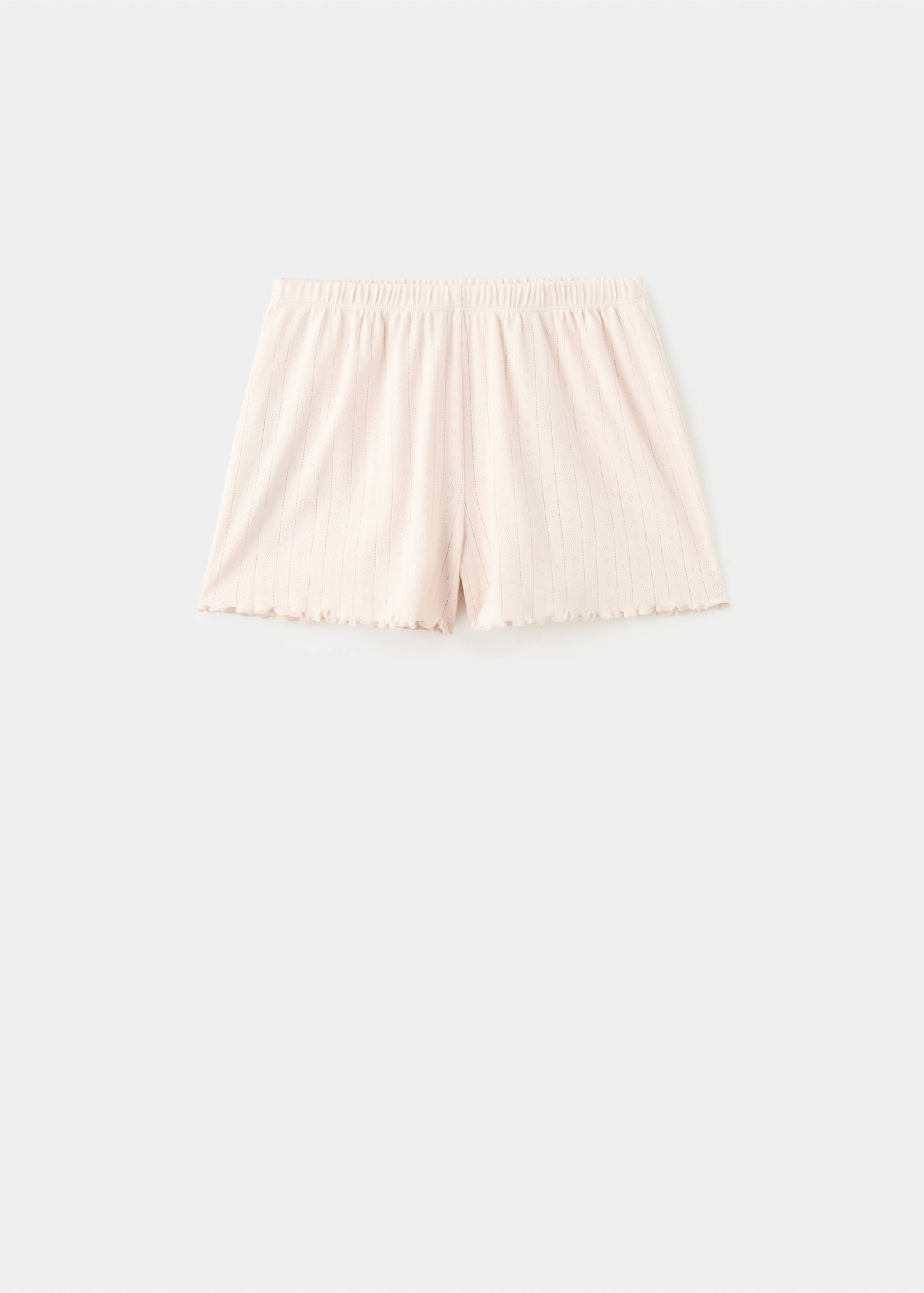 Shorts aus Baumwolle mit Pointelle-Muster - Artikel ohne Model, Rosa. Ref: 27041319-00.