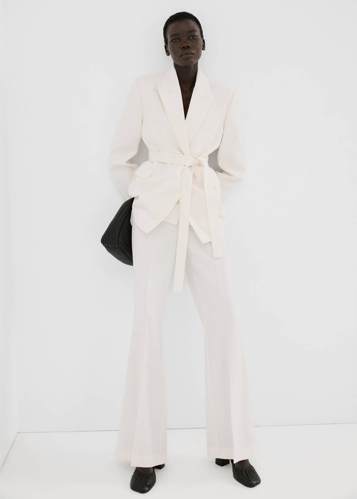 High-waist suits trousers — Vanilla