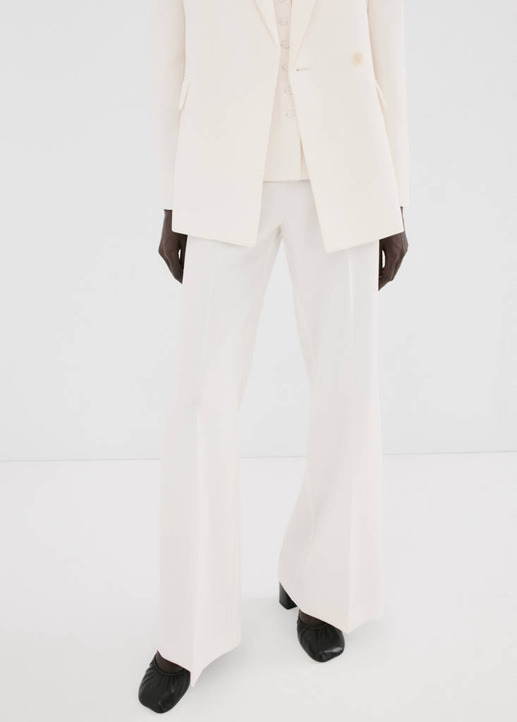 High-waist suits trousers — Vanilla