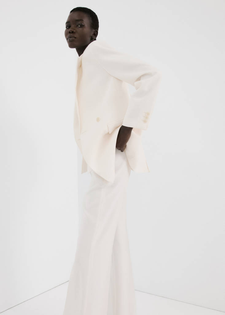 High-waist suits trousers — Vanilla