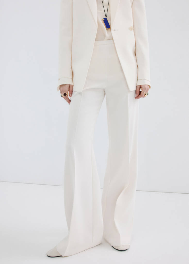 High-waist suits trousers — Vanilla