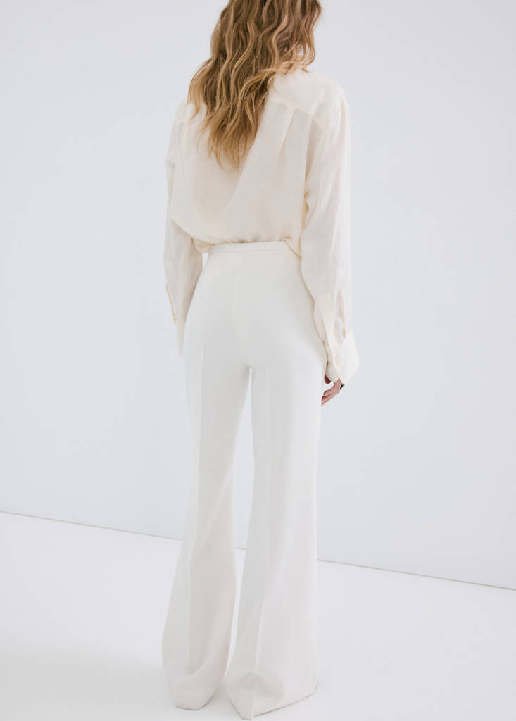 High-waist suits trousers — Vanilla