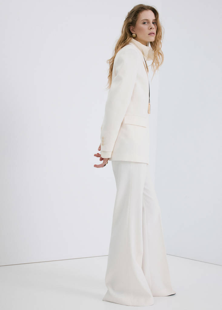 High-waist suits trousers — Vanilla