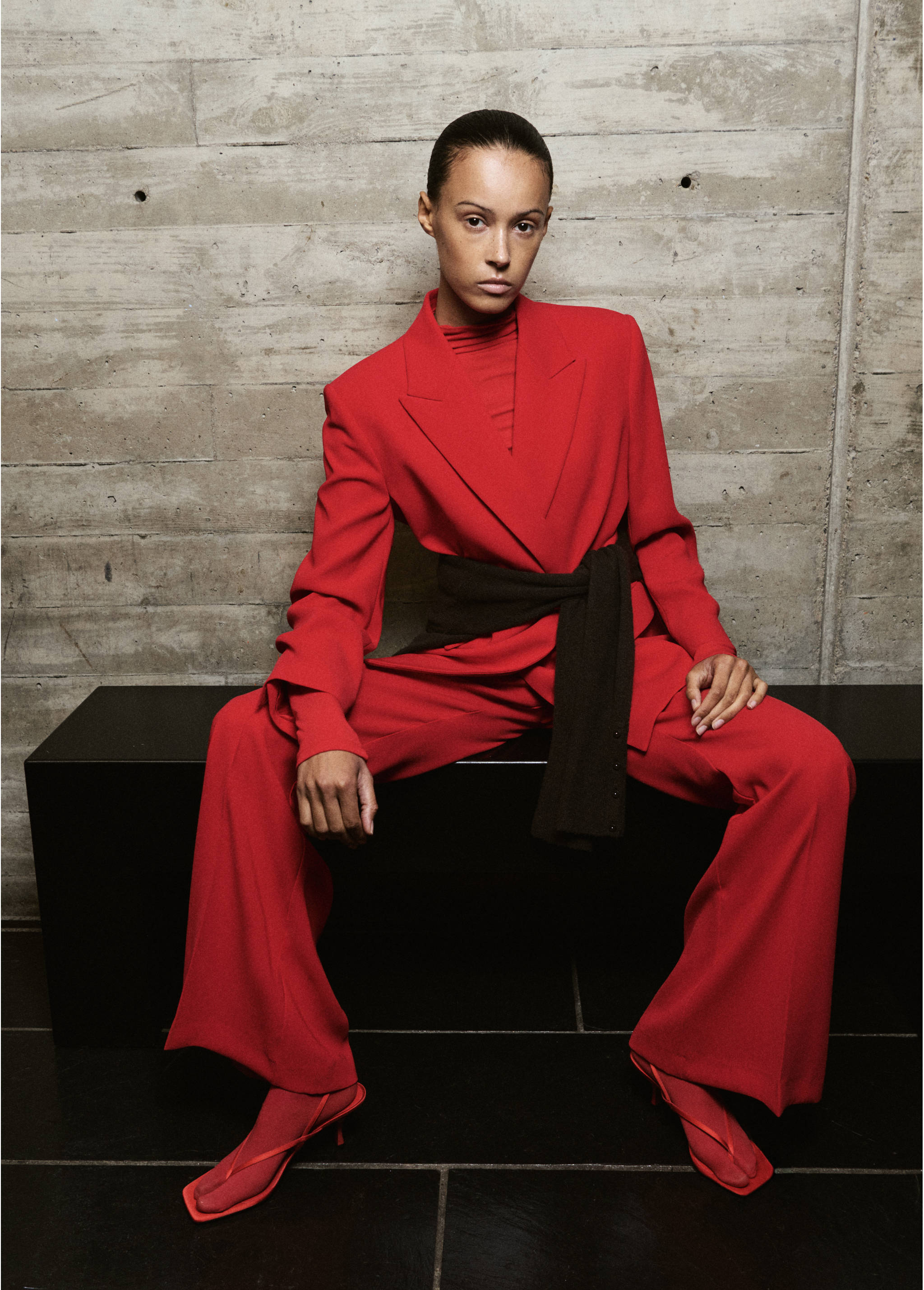 Pantalón traje tiro alto - Detalle del artículo 1