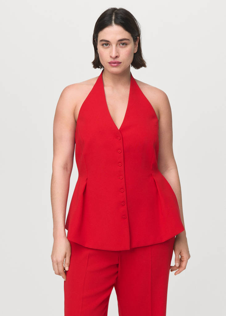 High-waist suits trousers — Red