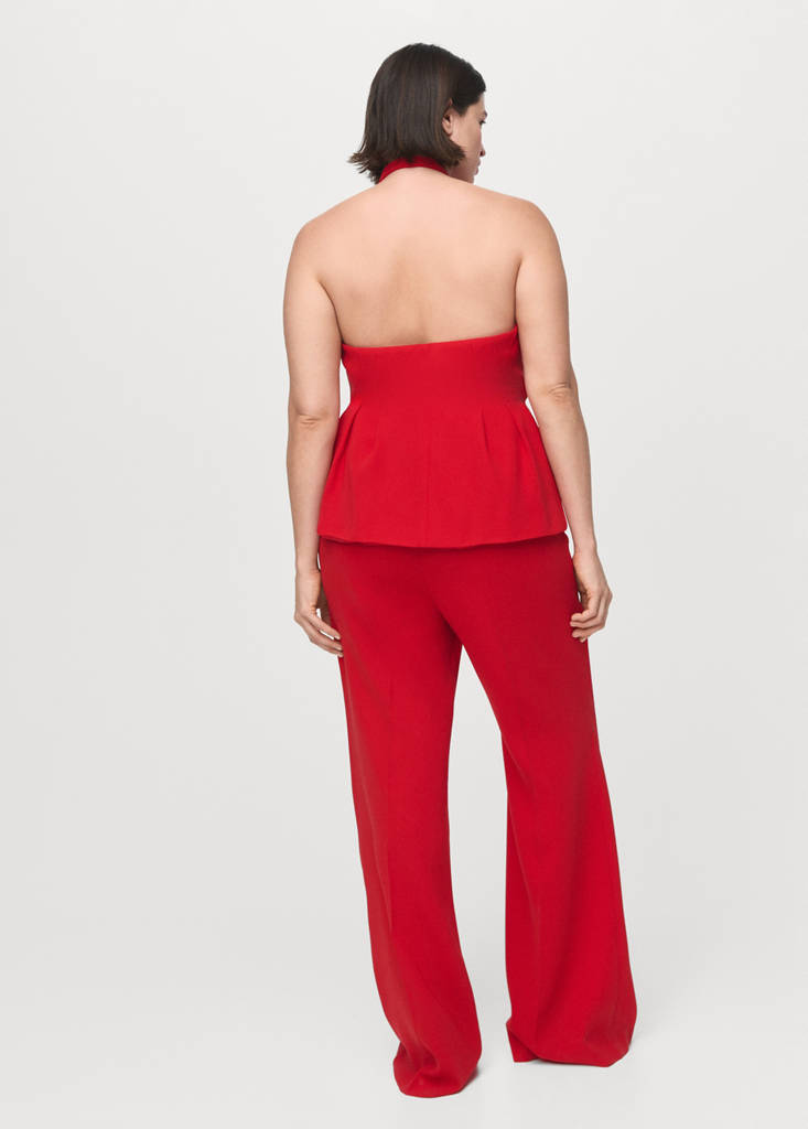 High-waist suits trousers — Red