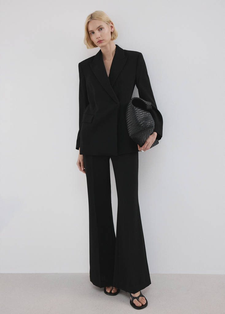 High-waist suits trousers — Black